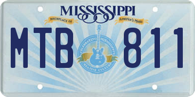 MS license plate MTB811