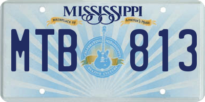 MS license plate MTB813