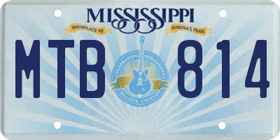 MS license plate MTB814