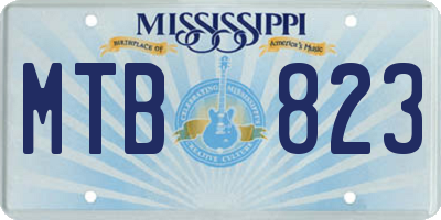 MS license plate MTB823