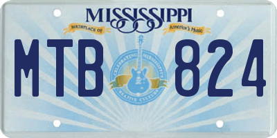 MS license plate MTB824