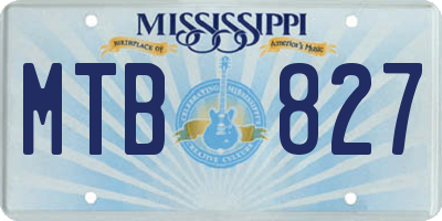 MS license plate MTB827