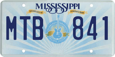 MS license plate MTB841