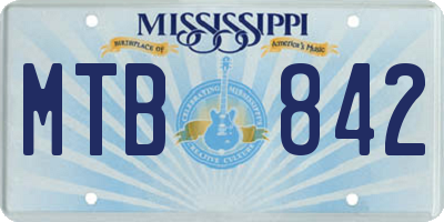 MS license plate MTB842