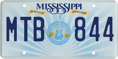 MS license plate MTB844