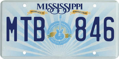 MS license plate MTB846