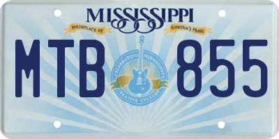 MS license plate MTB855