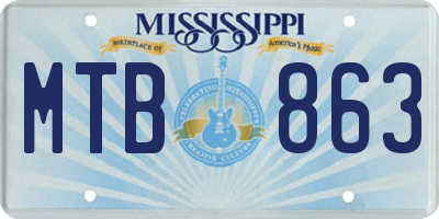 MS license plate MTB863