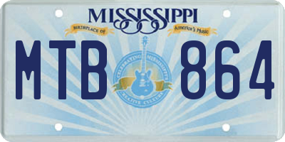 MS license plate MTB864