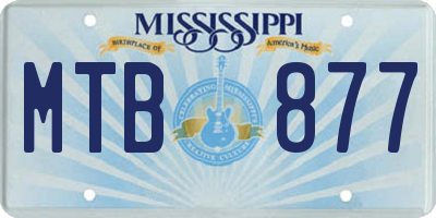 MS license plate MTB877