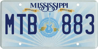 MS license plate MTB883