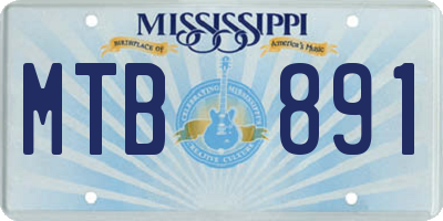 MS license plate MTB891