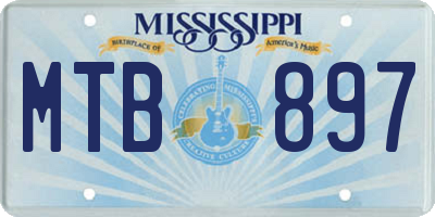 MS license plate MTB897