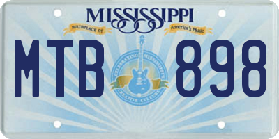 MS license plate MTB898