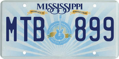 MS license plate MTB899