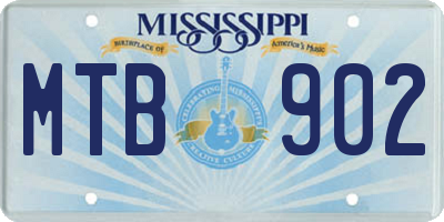 MS license plate MTB902