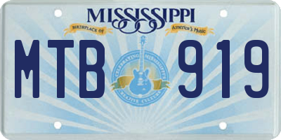 MS license plate MTB919