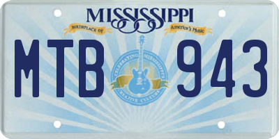 MS license plate MTB943