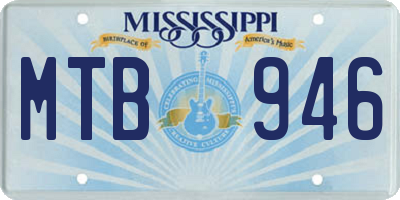 MS license plate MTB946