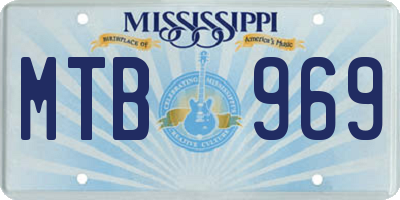 MS license plate MTB969
