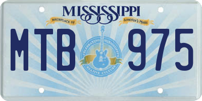 MS license plate MTB975