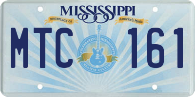 MS license plate MTC161