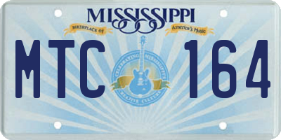 MS license plate MTC164
