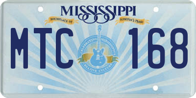 MS license plate MTC168