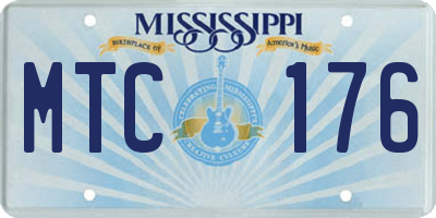 MS license plate MTC176