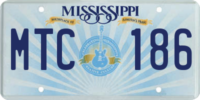 MS license plate MTC186