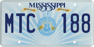 MS license plate MTC188