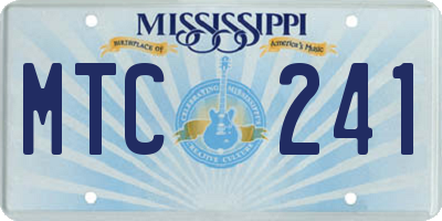MS license plate MTC241