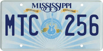 MS license plate MTC256