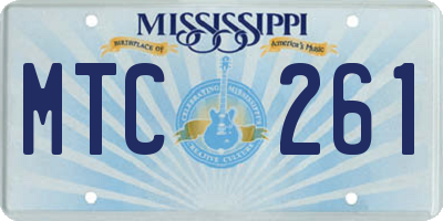 MS license plate MTC261