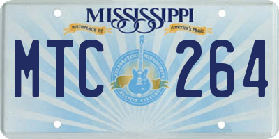 MS license plate MTC264