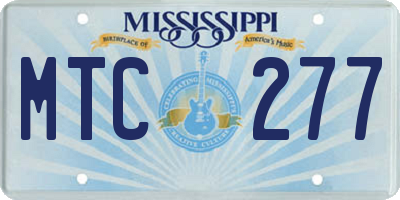 MS license plate MTC277