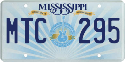 MS license plate MTC295