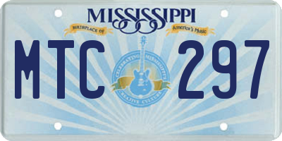 MS license plate MTC297