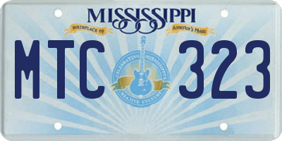 MS license plate MTC323