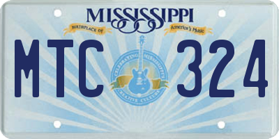 MS license plate MTC324