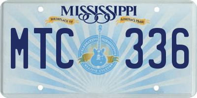 MS license plate MTC336
