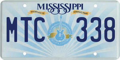 MS license plate MTC338