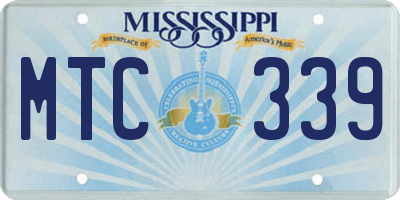 MS license plate MTC339