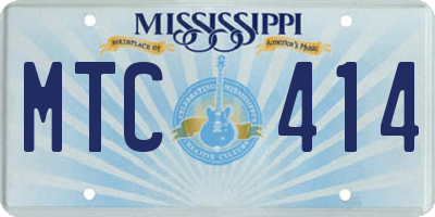 MS license plate MTC414