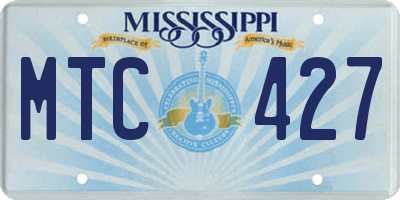 MS license plate MTC427