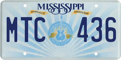 MS license plate MTC436