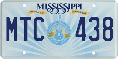 MS license plate MTC438