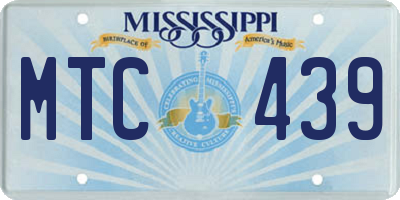 MS license plate MTC439
