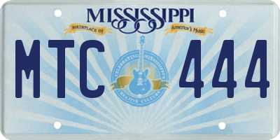 MS license plate MTC444