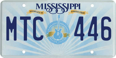 MS license plate MTC446